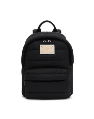 Padded nylon backpack