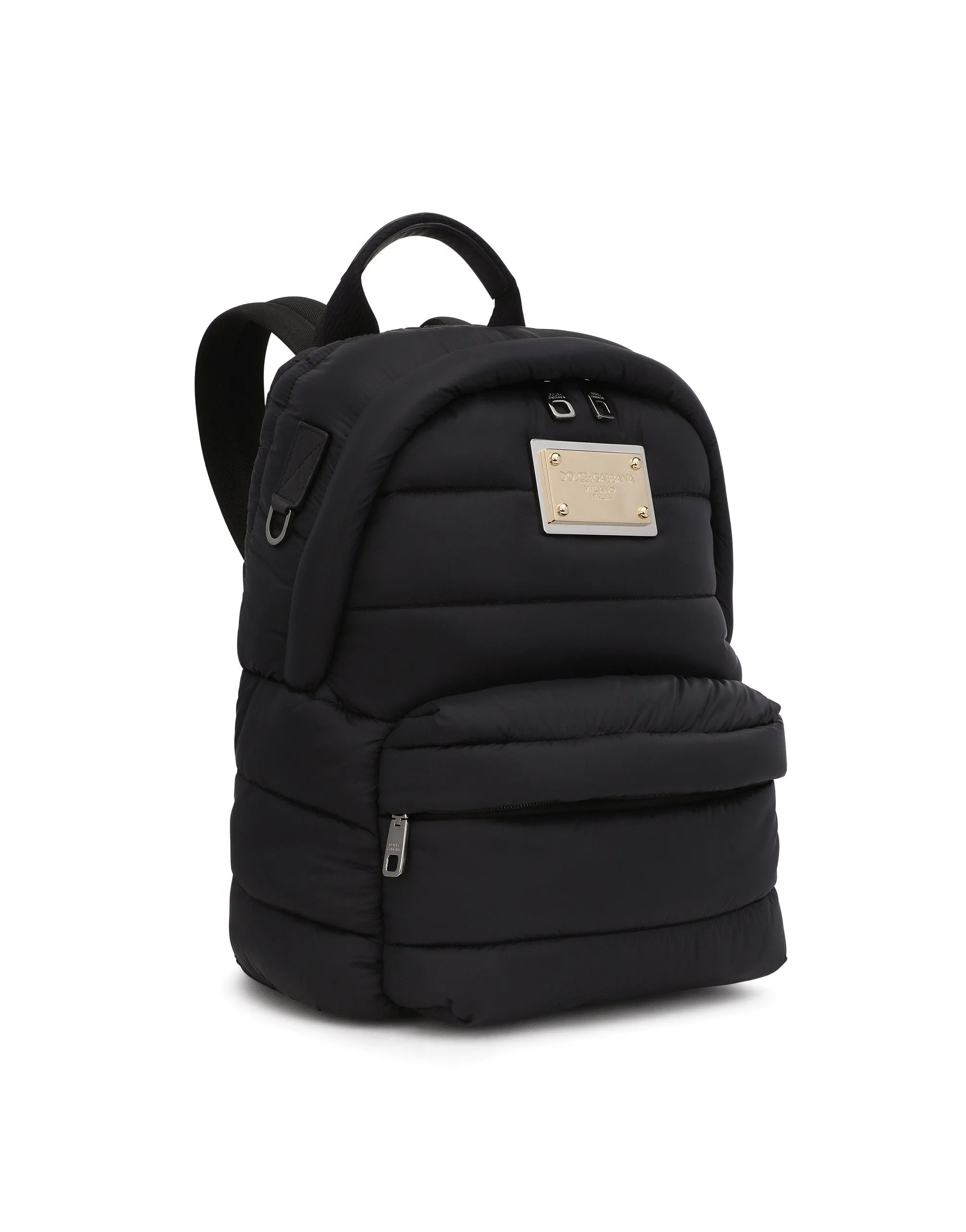 Padded nylon backpack