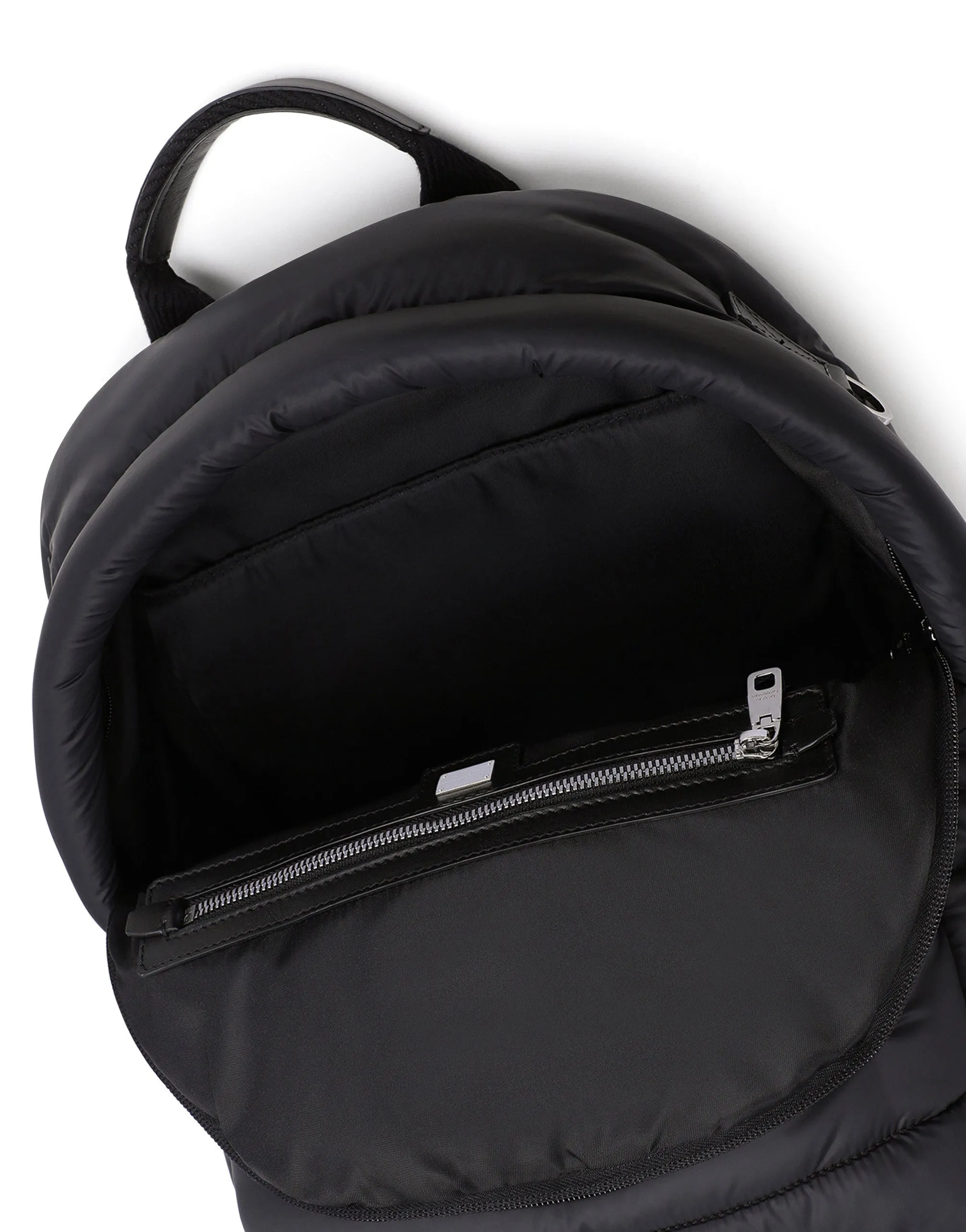 Padded nylon backpack