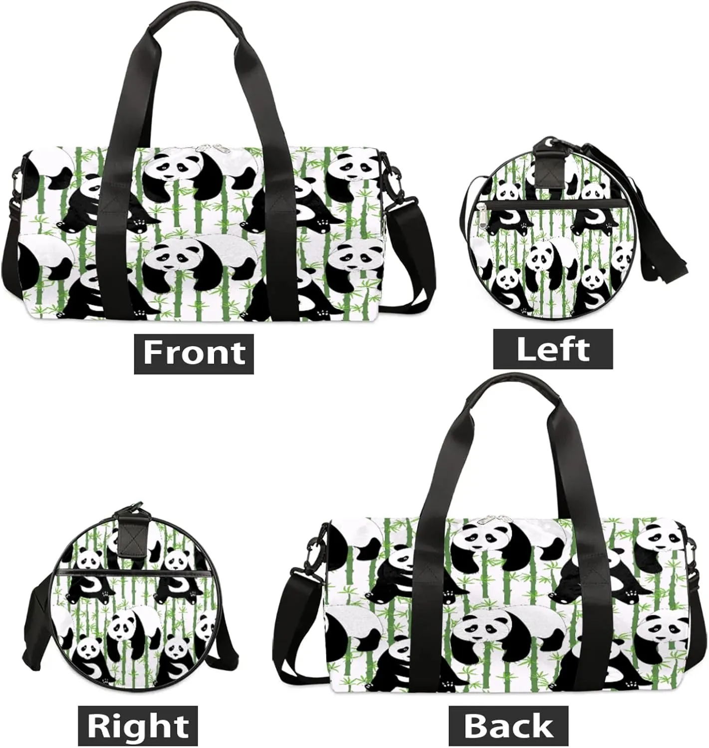 Panda Bamboo Tree Sports Gym Bag for Men Women Lightweight Travel Duffle Bag with Shoulder Strap Waterproof Carry On Weekender Overnight Bag for Travel Sports Gym