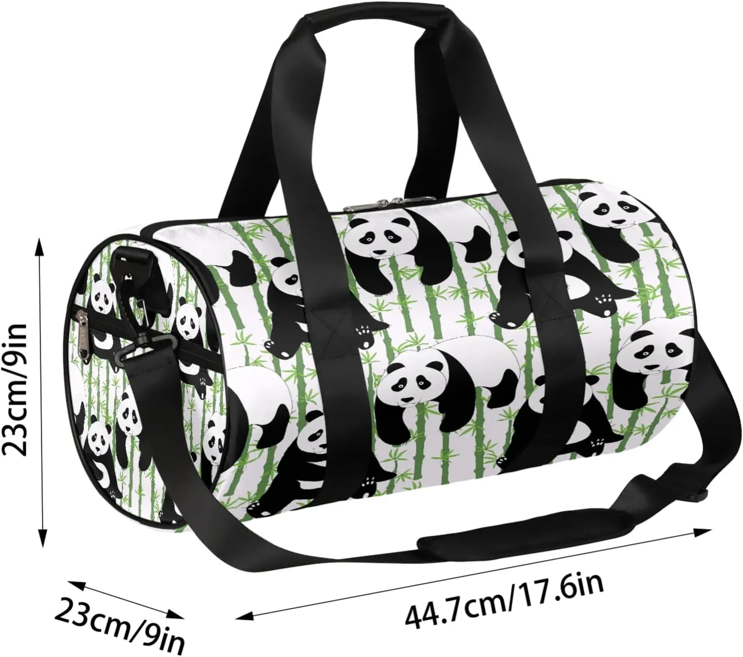 Panda Bamboo Tree Sports Gym Bag for Men Women Lightweight Travel Duffle Bag with Shoulder Strap Waterproof Carry On Weekender Overnight Bag for Travel Sports Gym