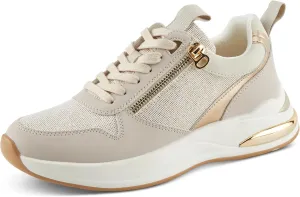 PATRIZIA Women's URSA Platform Sneakers with Sparkling Upper, Gold Metallic Accents, and Comfortable Fit