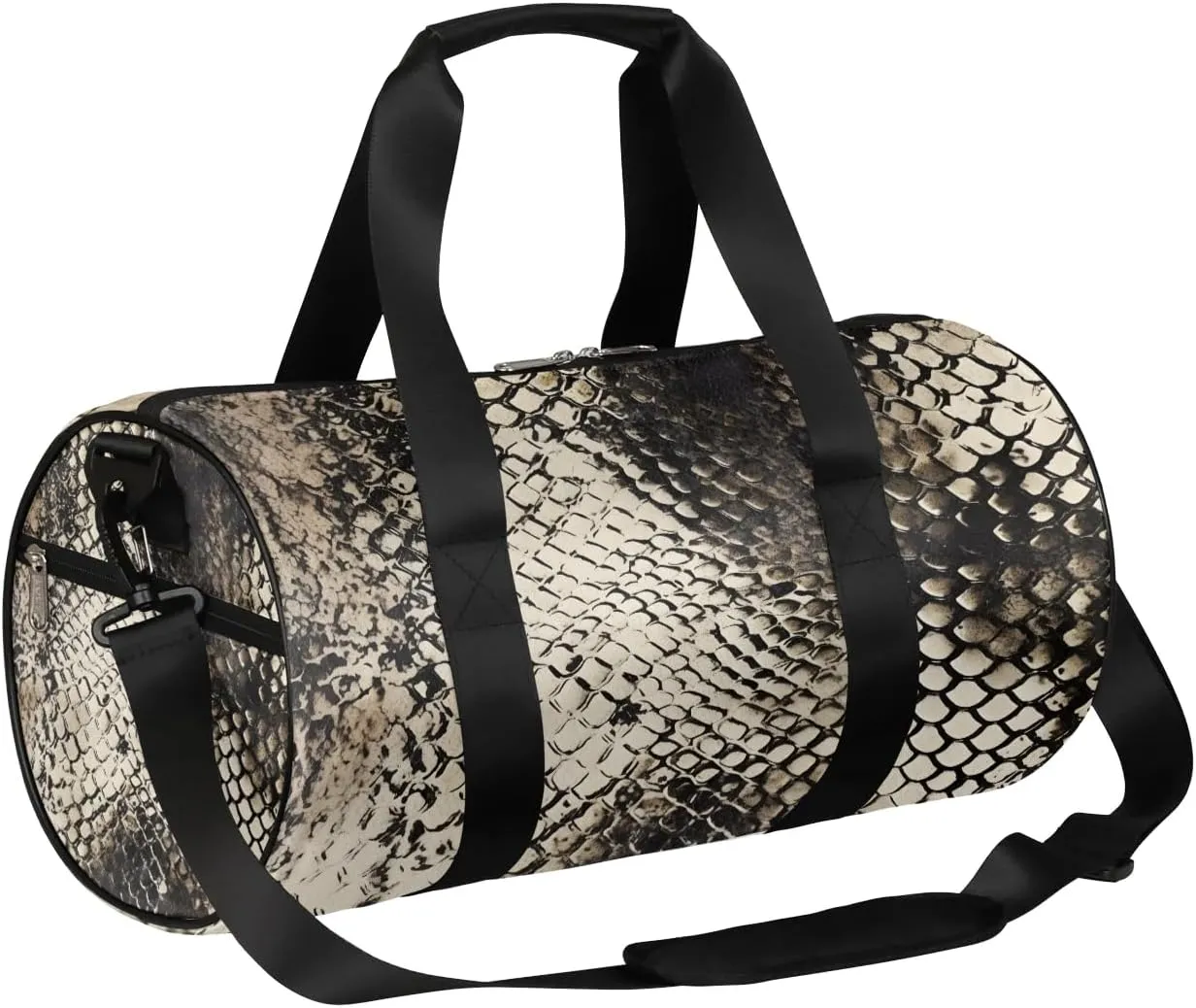 Pattern Snake Skin Travel Duffle Bag Gym Bag for Women Men Lightweight Carry on Duffel Bag for Sports Gyms Weekend Getaway