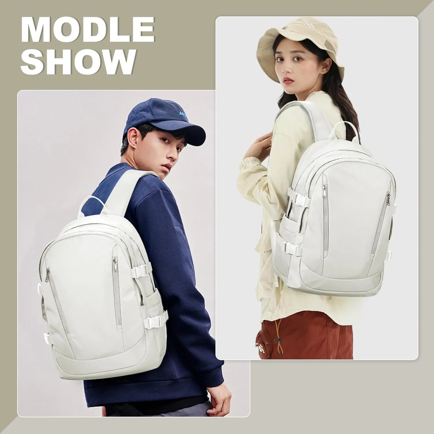 PAUBACK Travel Backpack for Women Men, Waterproof Backpack Casual Daypack Back Pack Nylon Mochilas Para Mujer Hombres