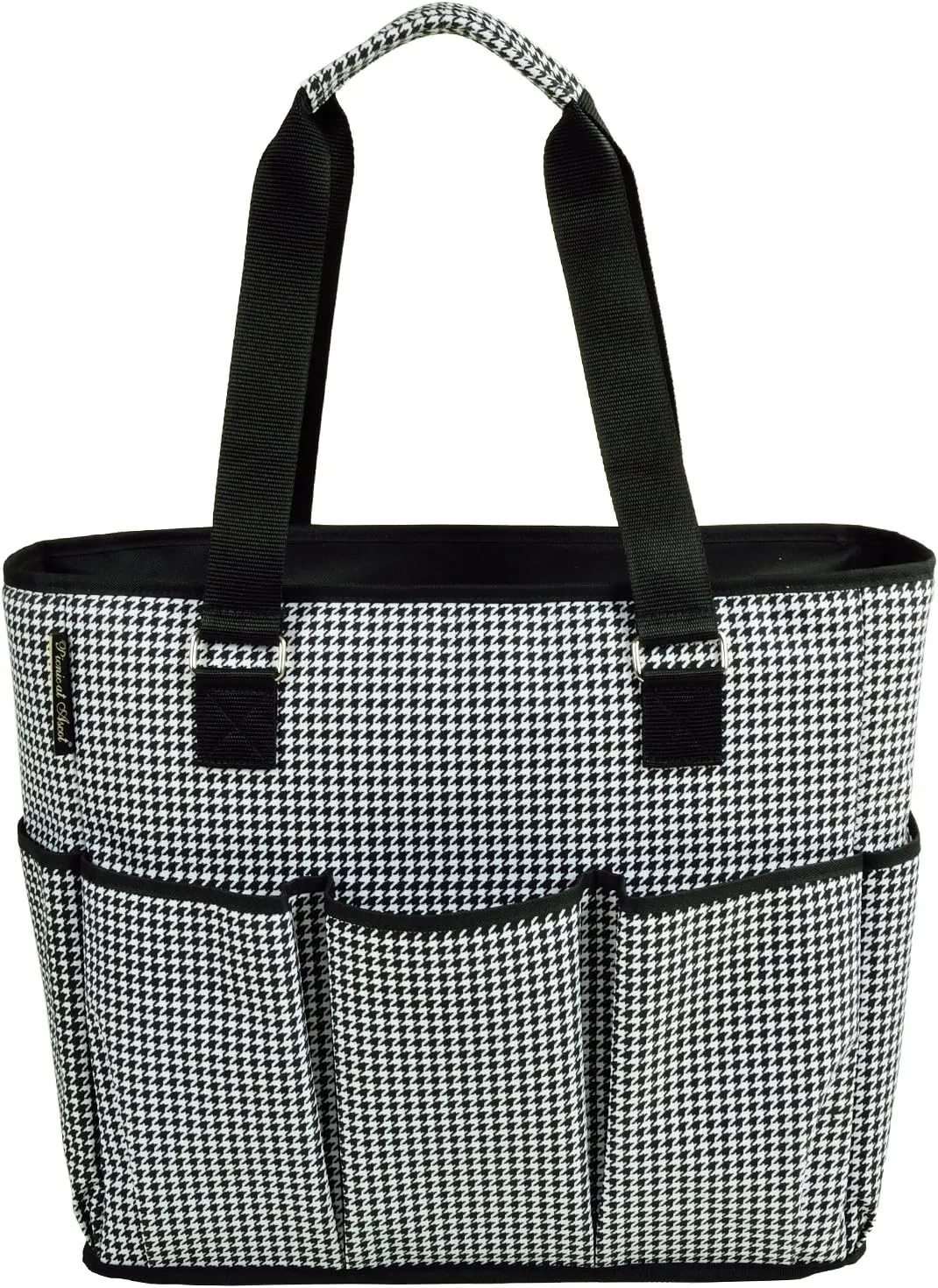Picnic at Ascot 541-HT Large Insulated Multi Pocketed Travel Bag with 6 Exterior Pockets, Black