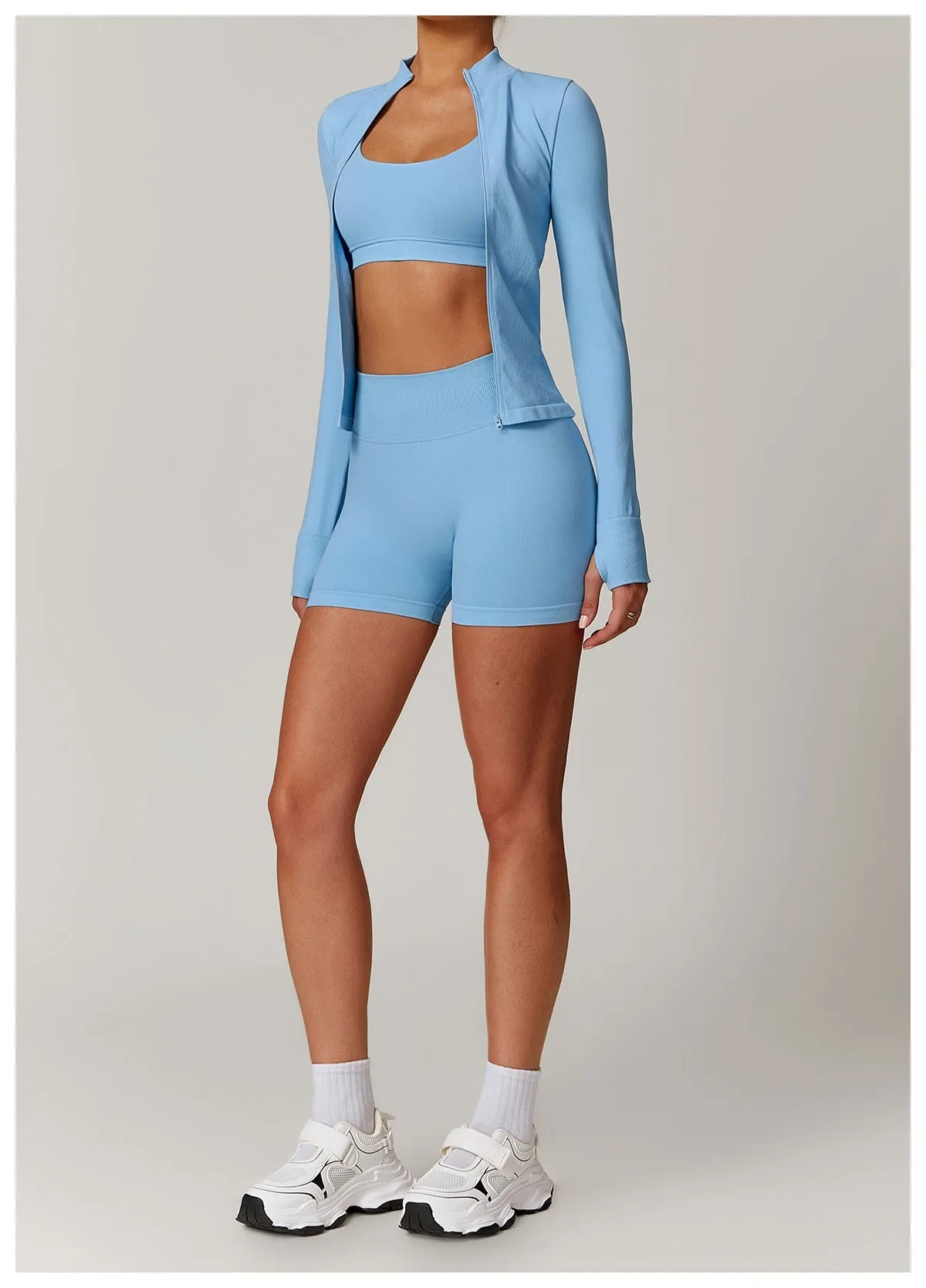 Piper Longsleeve Zip Top & Shorts Set