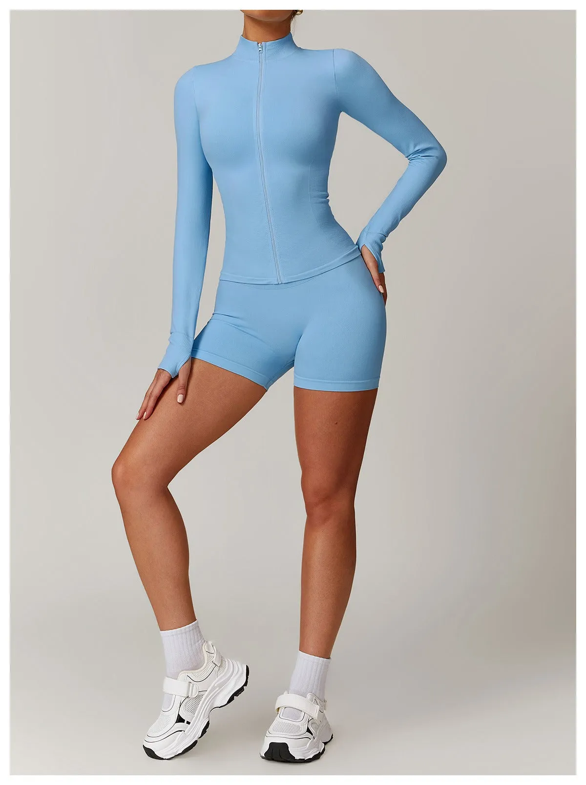 Piper Longsleeve Zip Top & Shorts Set