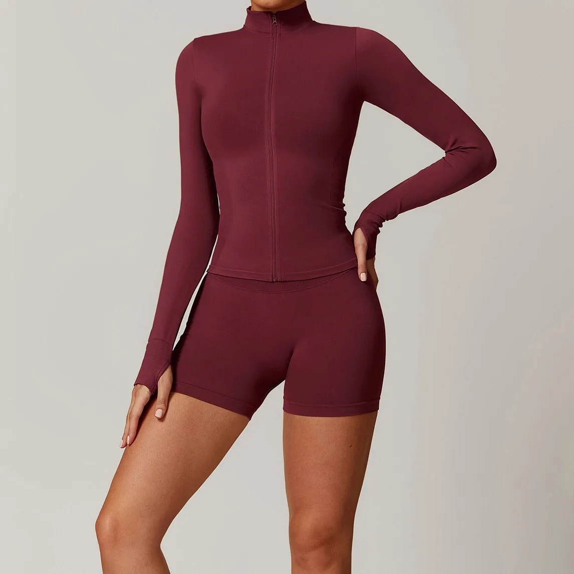 Piper Longsleeve Zip Top & Shorts Set