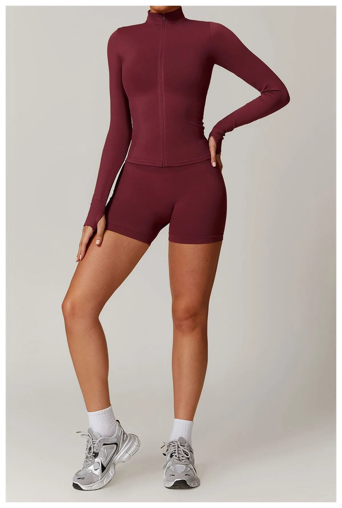 Piper Longsleeve Zip Top & Shorts Set