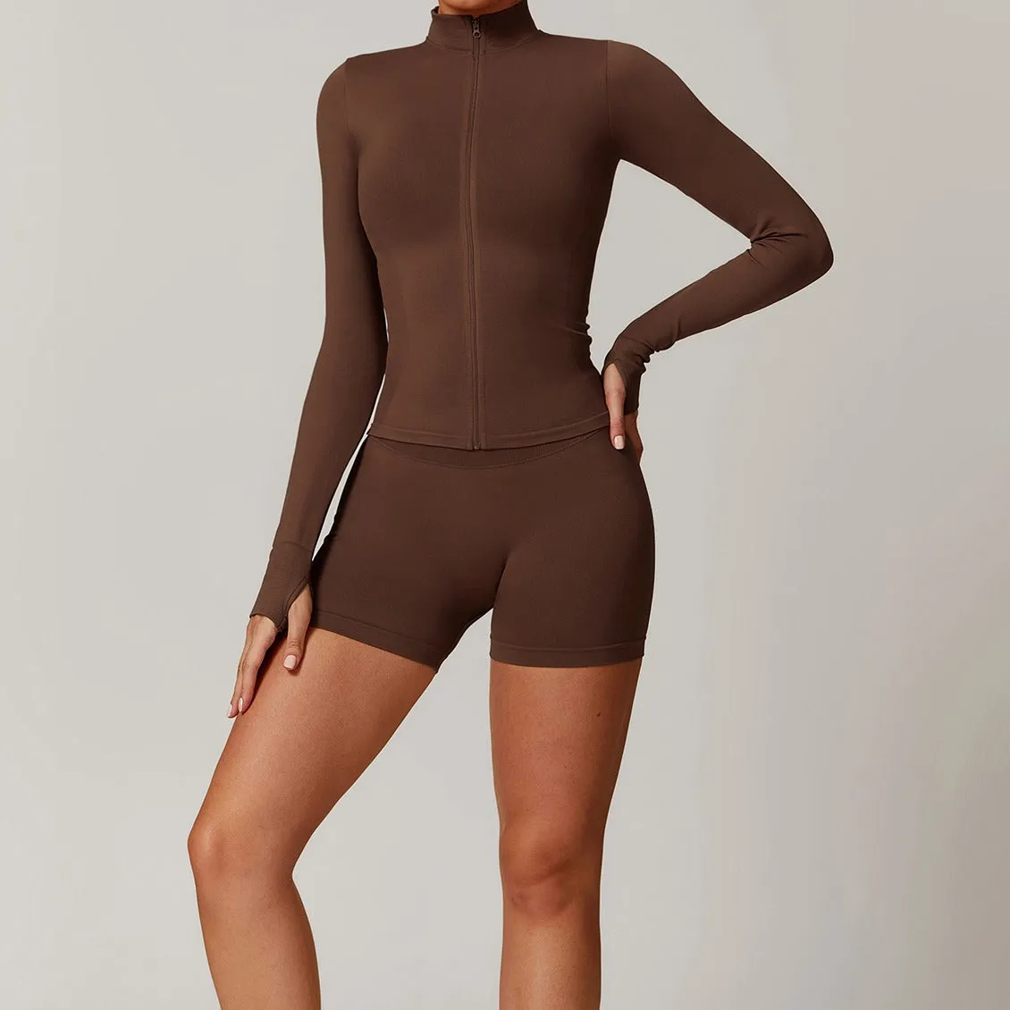 Piper Longsleeve Zip Top & Shorts Set