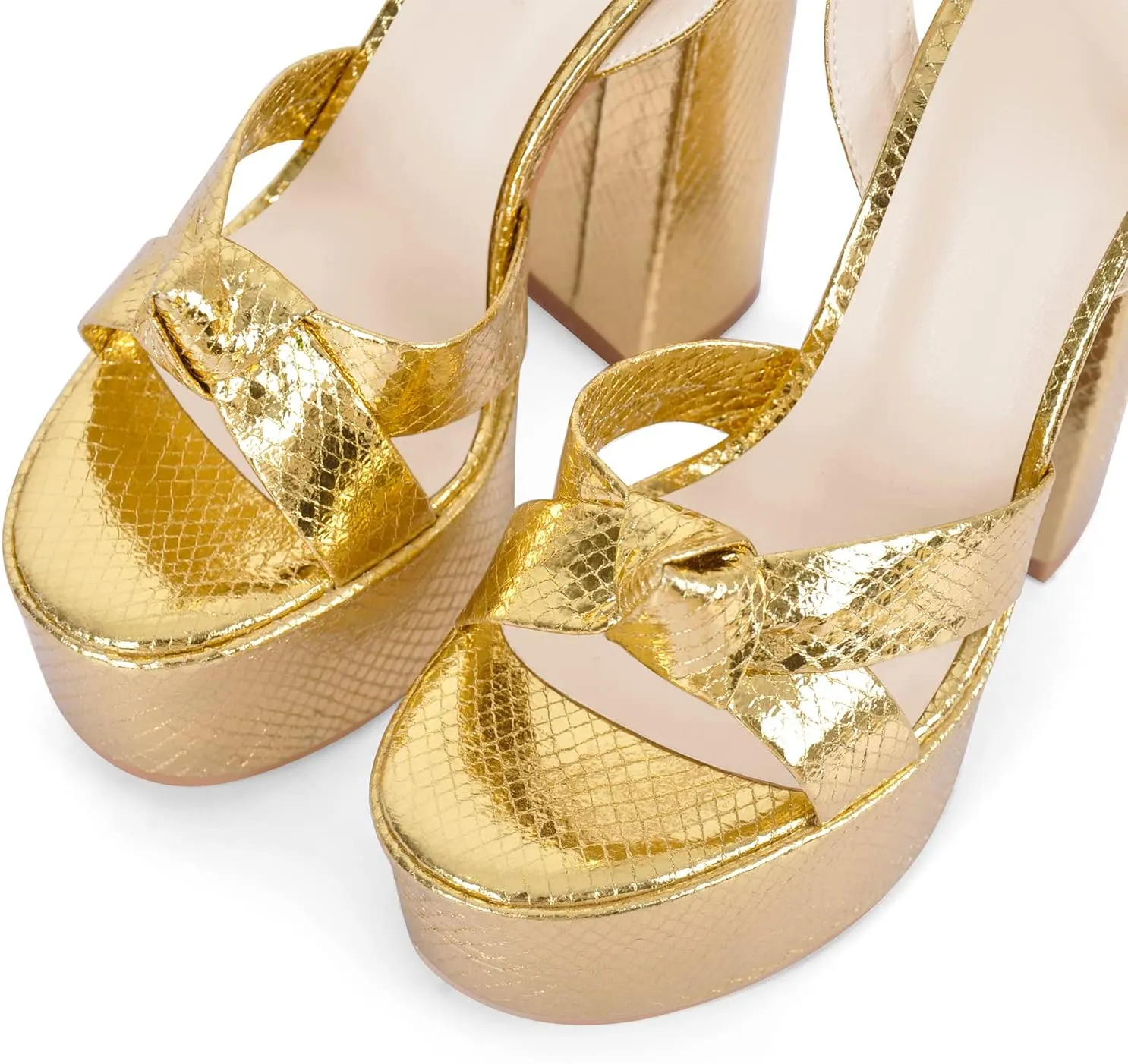 Platform Heels for Women Ankle Strap Chunky High Heel Sandals
