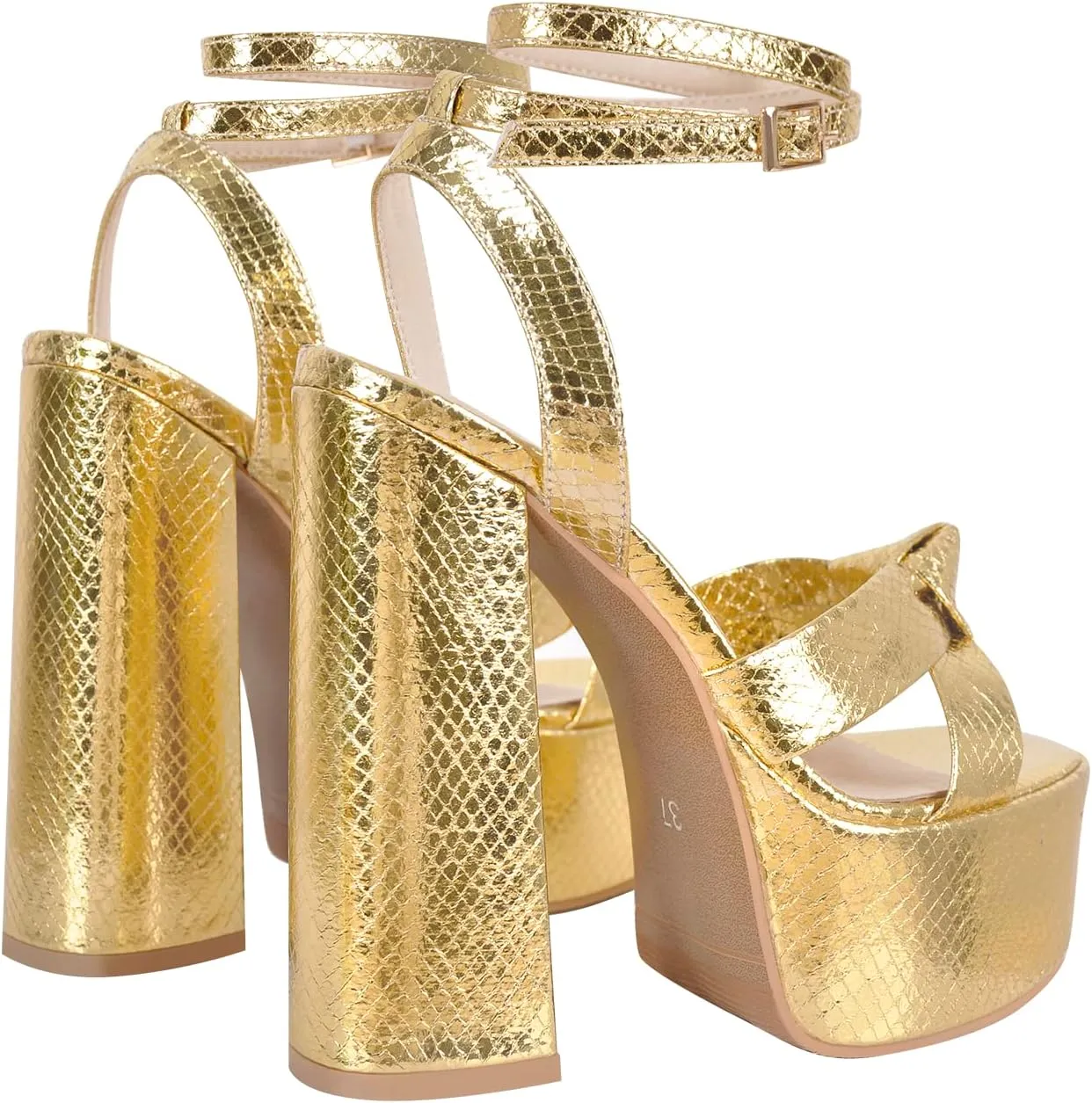 Platform Heels for Women Ankle Strap Chunky High Heel Sandals