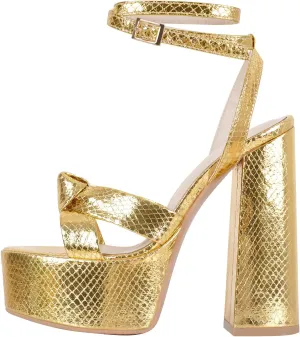 Platform Heels for Women Ankle Strap Chunky High Heel Sandals