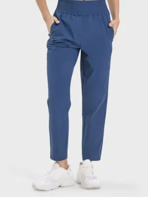 Pocketed High Waist Active Pants