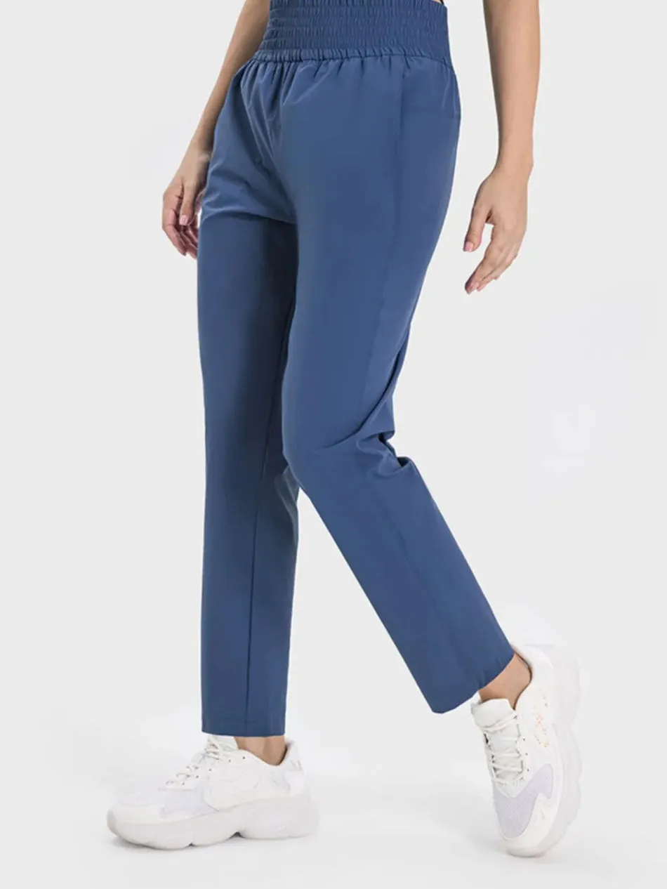 Pocketed High Waist Active Pants