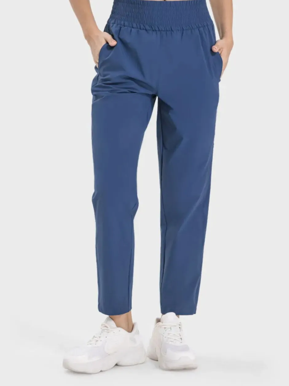 Pocketed High Waist Active Pants
