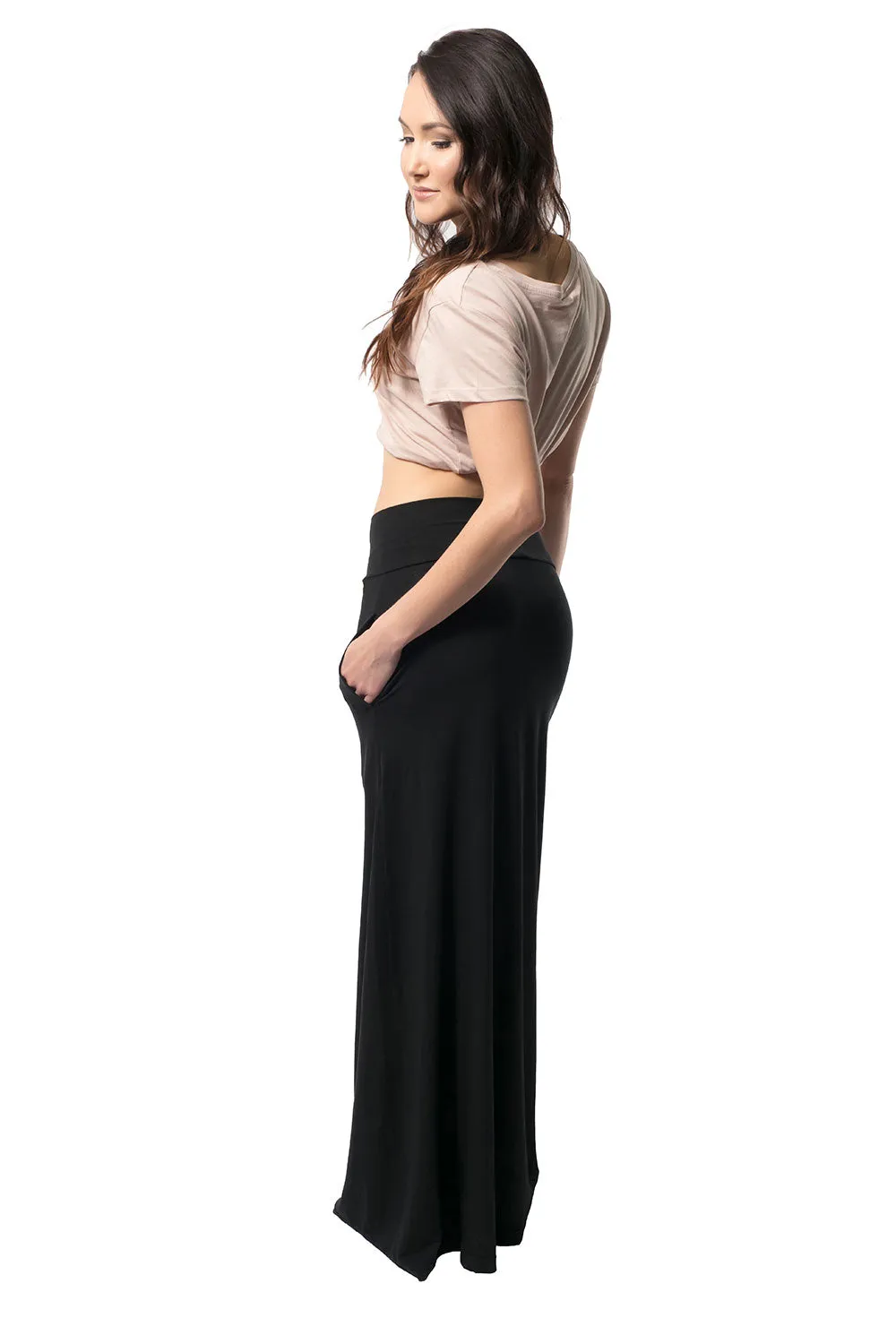 Pocketed Maxi Skirt