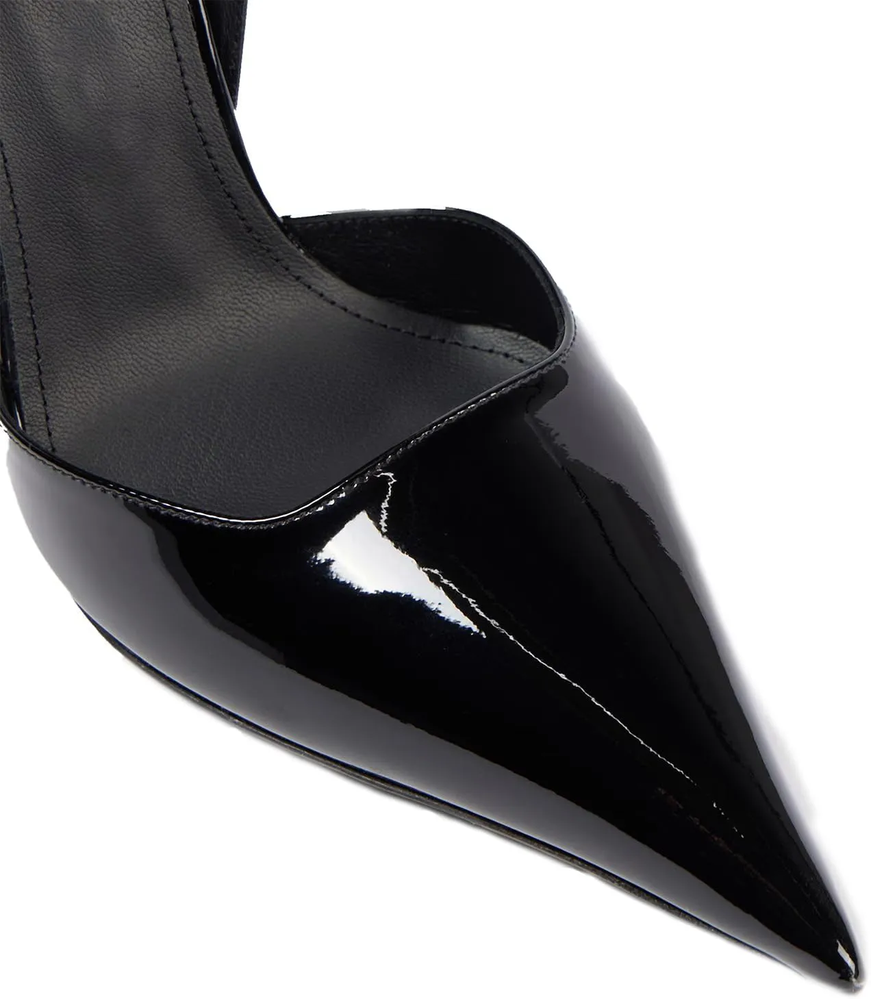 Pointed Closed Toe Wedge Heels for Women, Sexy Patent Leather Buckle Strap Office Dress Pumps Shoes