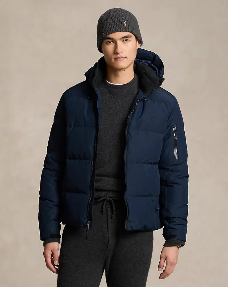 POLO RALPH LAUREN Mens Water-Repellent Down Hooded Jacket