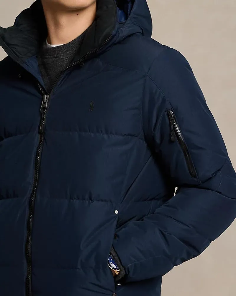 POLO RALPH LAUREN Mens Water-Repellent Down Hooded Jacket