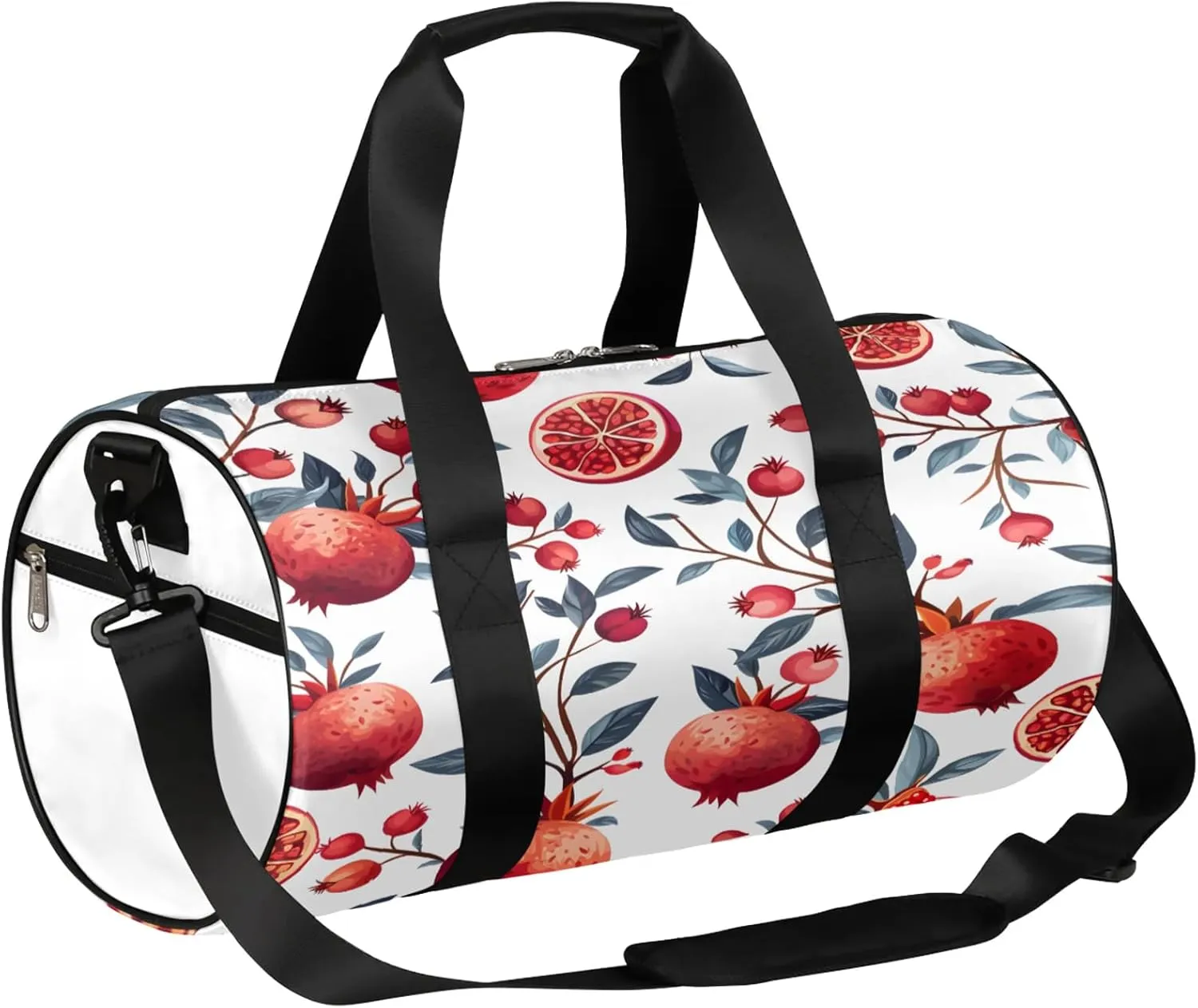 Pomegranate Fruit Tree Sports Gym Bag for Men Women Lightweight Travel Duffle Bag with Shoulder Strap Waterproof Carry On Weekender Overnight Bag for Travel Sports Gym