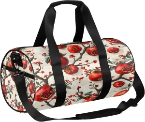 Pomegranate Tree Sports Gym Bag for Men Women Lightweight Travel Duffle Bag with Shoulder Strap Waterproof Carry On Weekender Overnight Bag for Travel Sports Gym