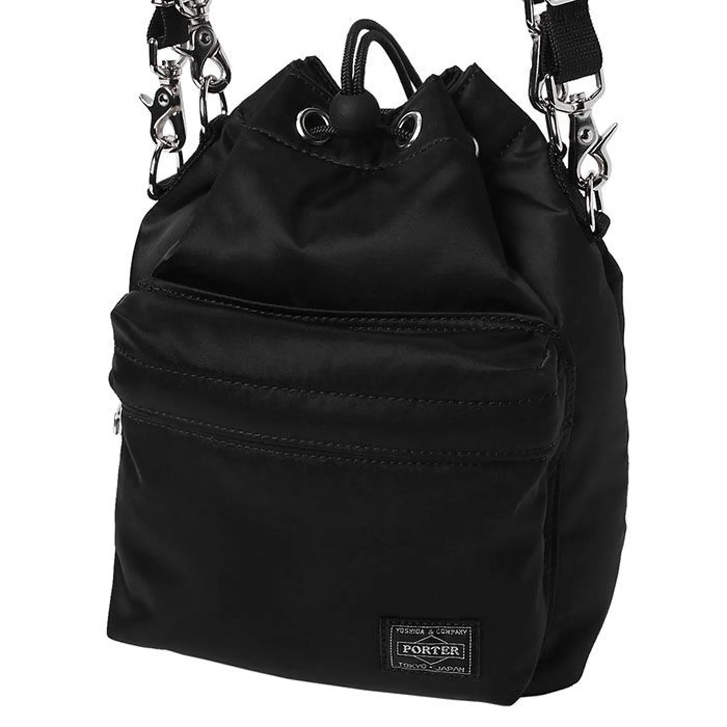 Porter-Yoshida & Co. Balloon Sac Small Nylon - Twill Bucket Bag - Silver Gray