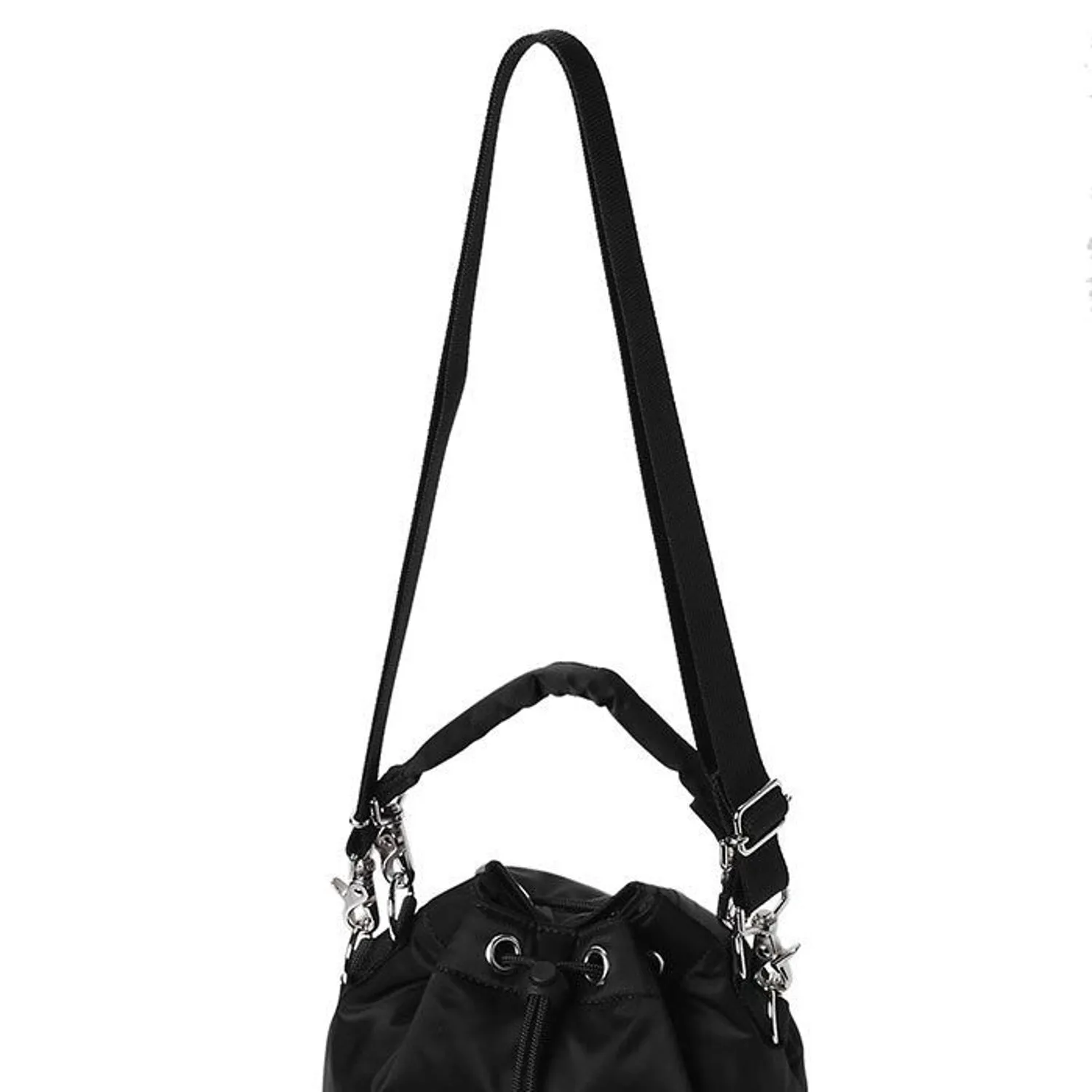 Porter-Yoshida & Co. Balloon Sac Small Nylon - Twill Bucket Bag - Silver Gray