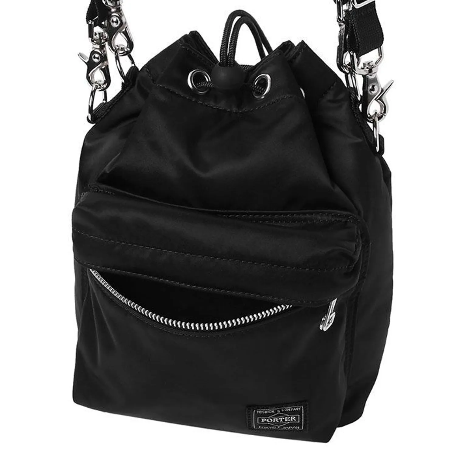 Porter-Yoshida & Co. Balloon Sac Small Nylon - Twill Bucket Bag - Silver Gray