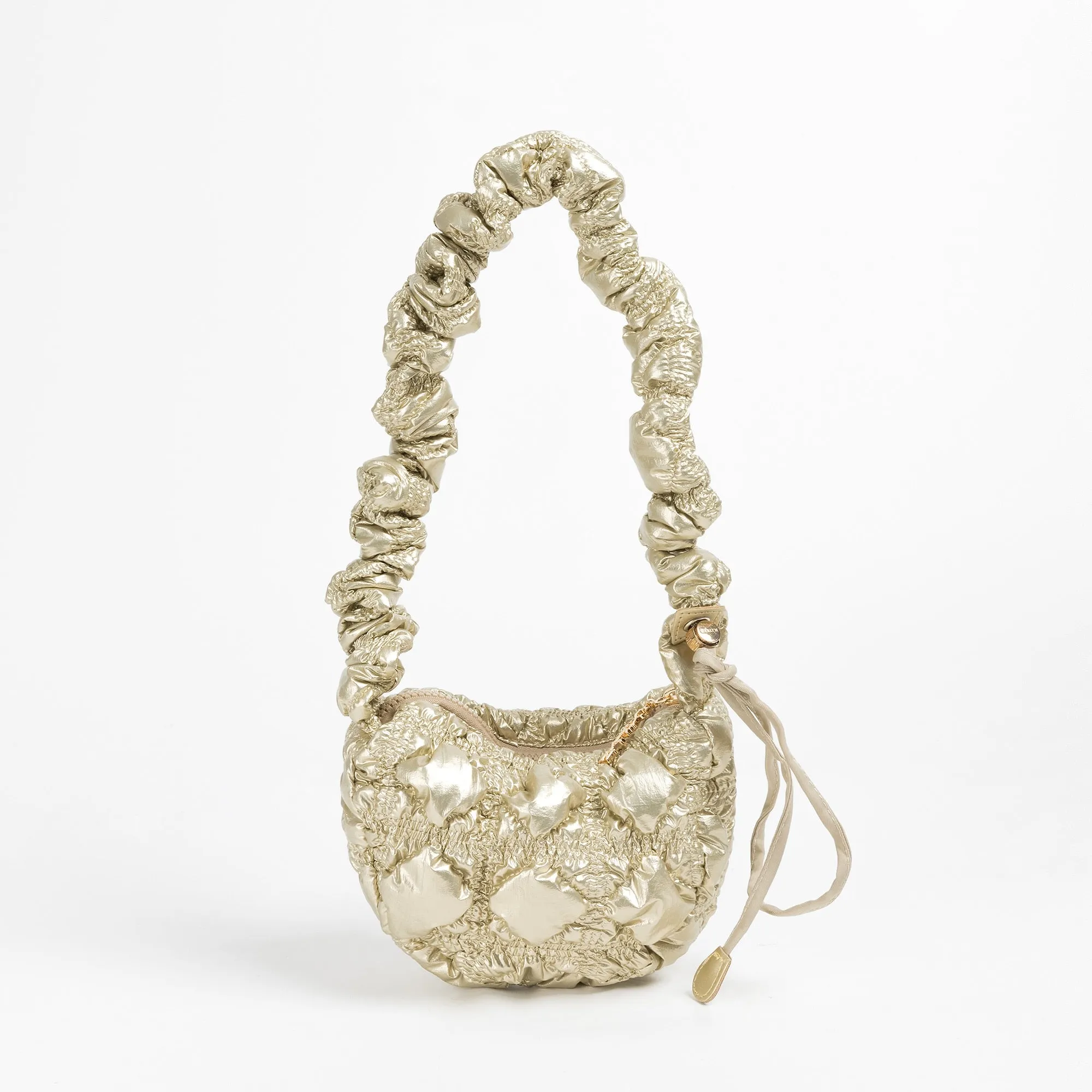 Prisca Metallic Ruched Fanny Bags - 4 Colors