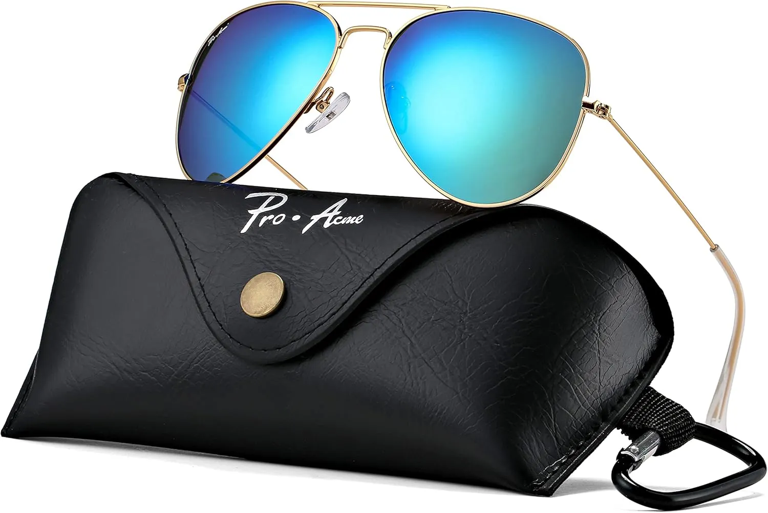 Pro Acme Classic Polarized Aviator Sunglasses for Women Men, Lightweight Metal Pilot Frame UV400 Protection 58MM