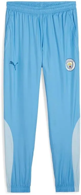 PUMA - Mens MCFC Prematch Woven Pant, Color Regal Blue/Silver Sky, Size: Medium