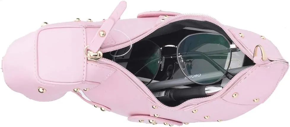 QZUnique Dinosaur Shark Shoulder Bag for Women 3D Animal Novelty Purse Zipper Crossbody Handbag Clutch Messenger Bag for Girl