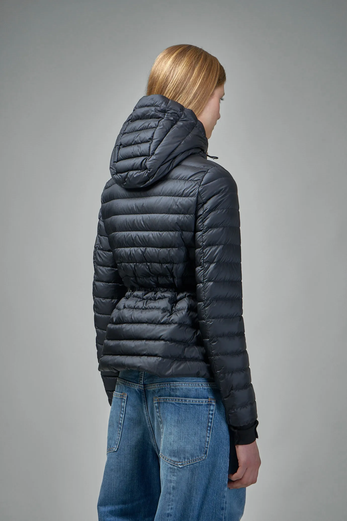Raie Packable Hooded Short Down Jacket
