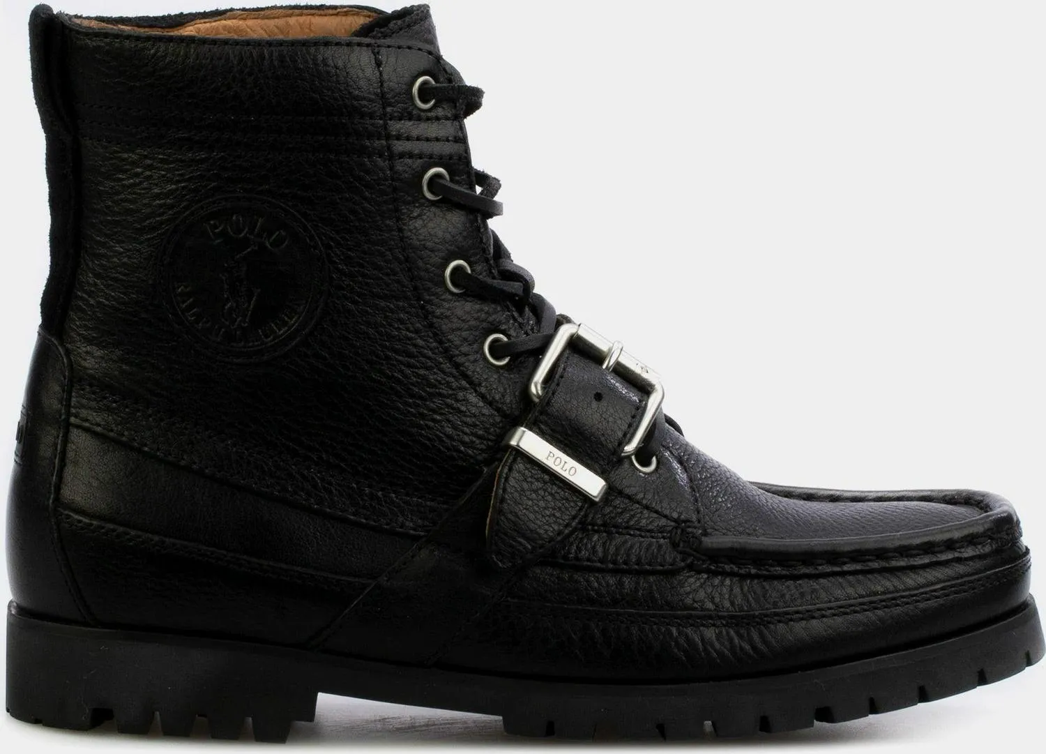 Ralph Lauren Ranger Mens Classic Duck Black Silver Lightweight Comfort Boot