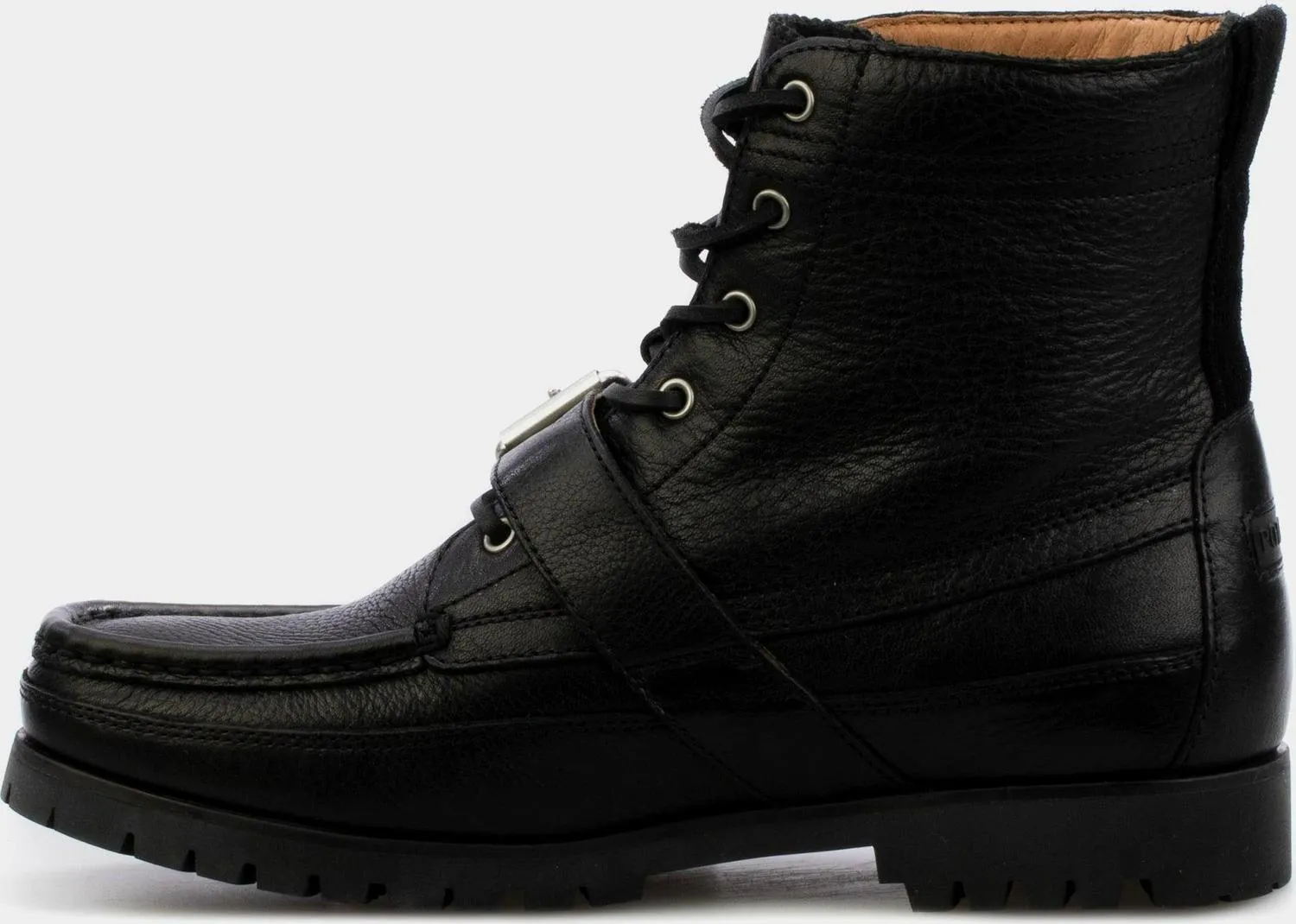 Ralph Lauren Ranger Mens Classic Duck Black Silver Lightweight Comfort Boot