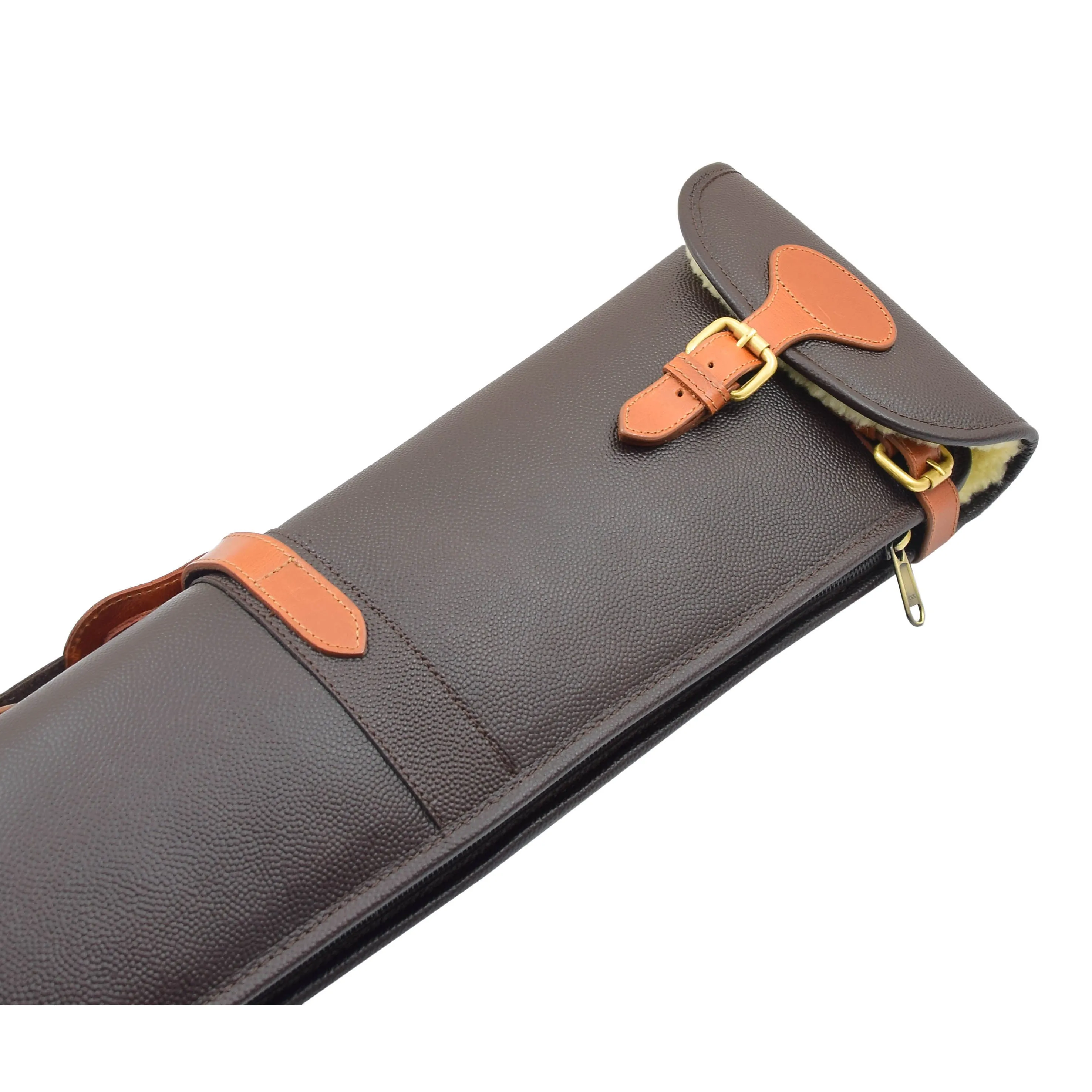 Real Leather Gun Slip Bag Shooting Shotgun Rifle Holster Case Artemis Brown Tan