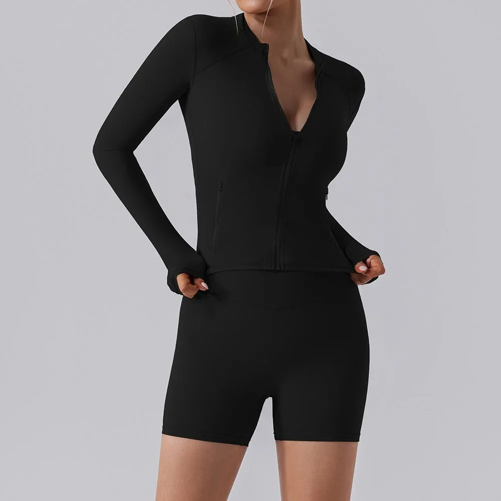 Regina Longsleeve Zip Top & Shorts Set