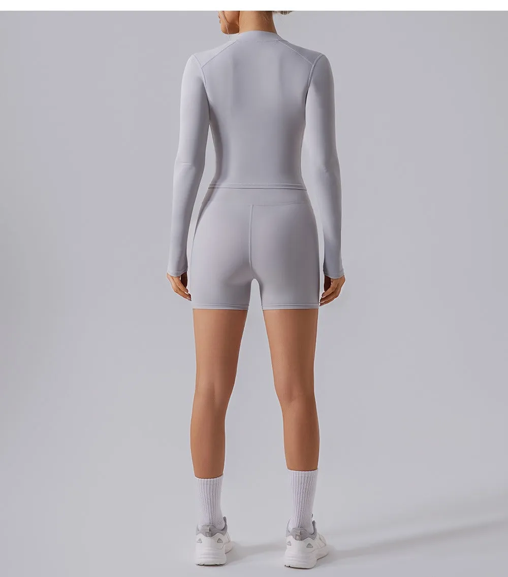 Regina Longsleeve Zip Top & Shorts Set