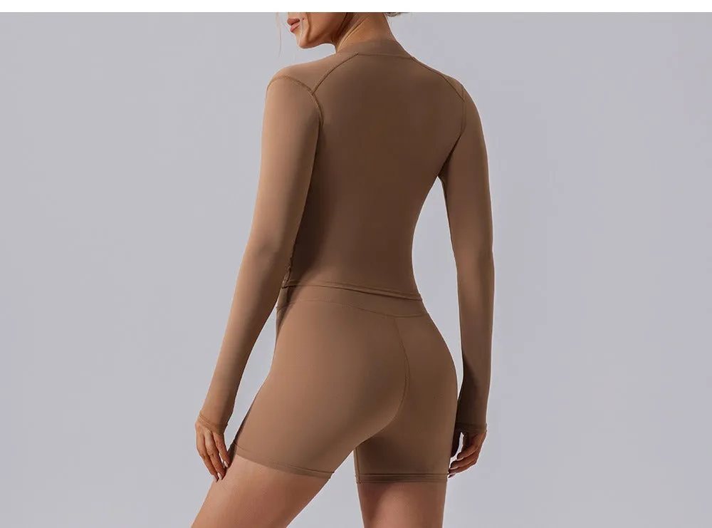 Regina Longsleeve Zip Top & Shorts Set