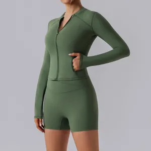 Regina Longsleeve Zip Top & Shorts Set