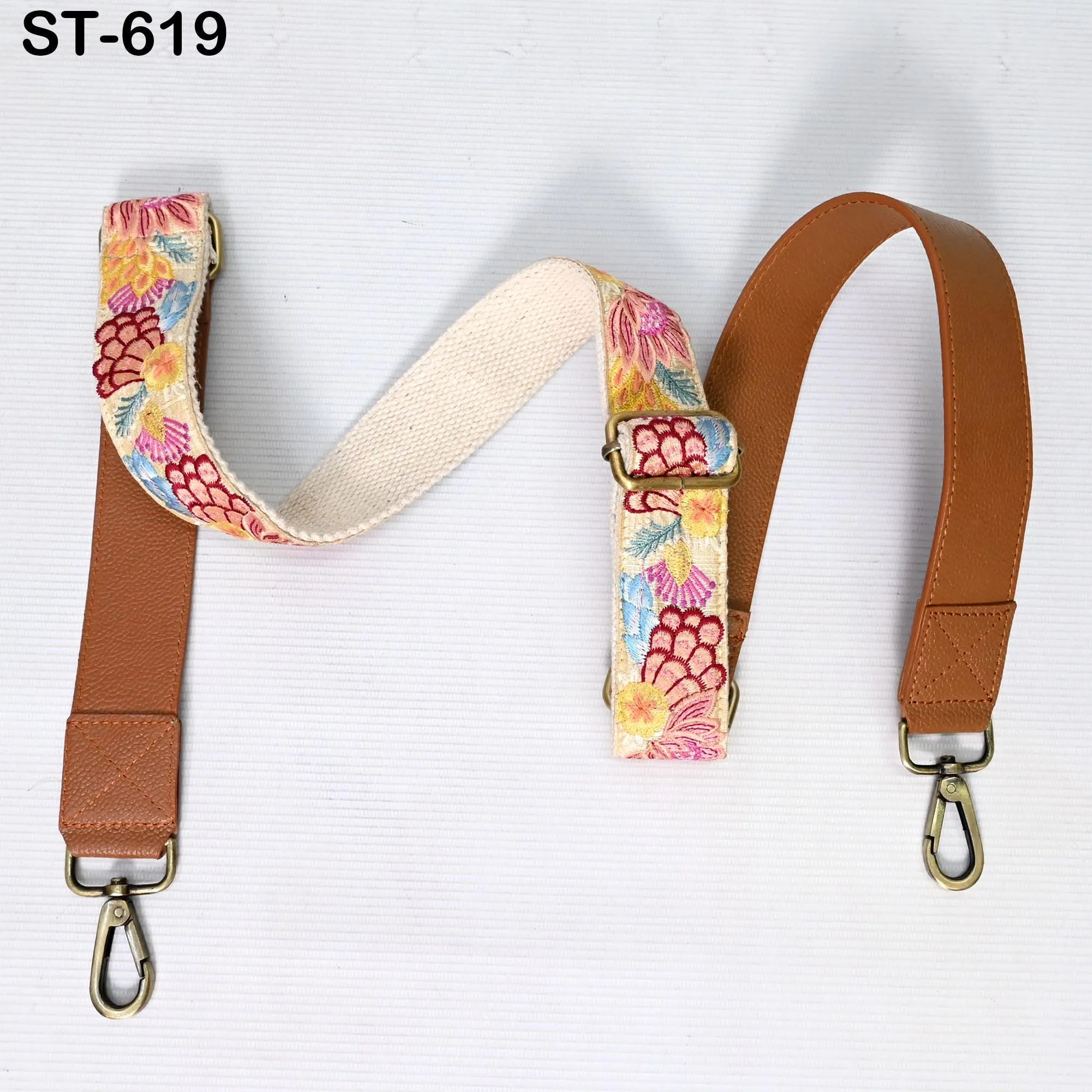 Replacement Crossbody Leather Strap Handbag Adjustable Strap Messenger Bag Shoulder Strap Purses Embroidery Brown Birthday Gift for Sister