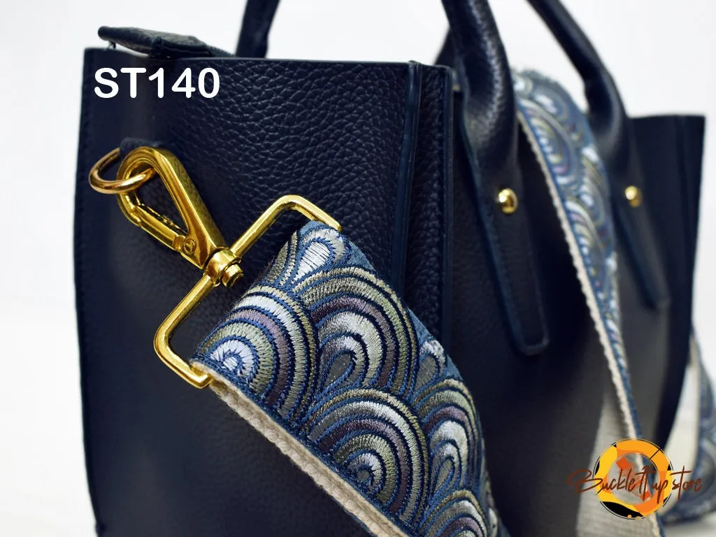 Replacement Guitar Strap Crossbody Sling Bag Strap for Purses Embroidered Adjustable Handbag Boho Strap Embroidery Camera Strap Gift for Mom