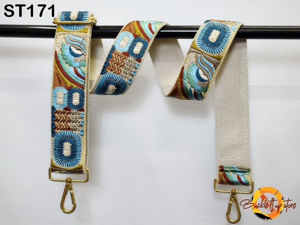 Replacement Handbag Boho Bag Strap Embroidered Camera Strap Crossbody Strap for Purses Embroidery Adjustable Guitar Strap Gift for Daughter