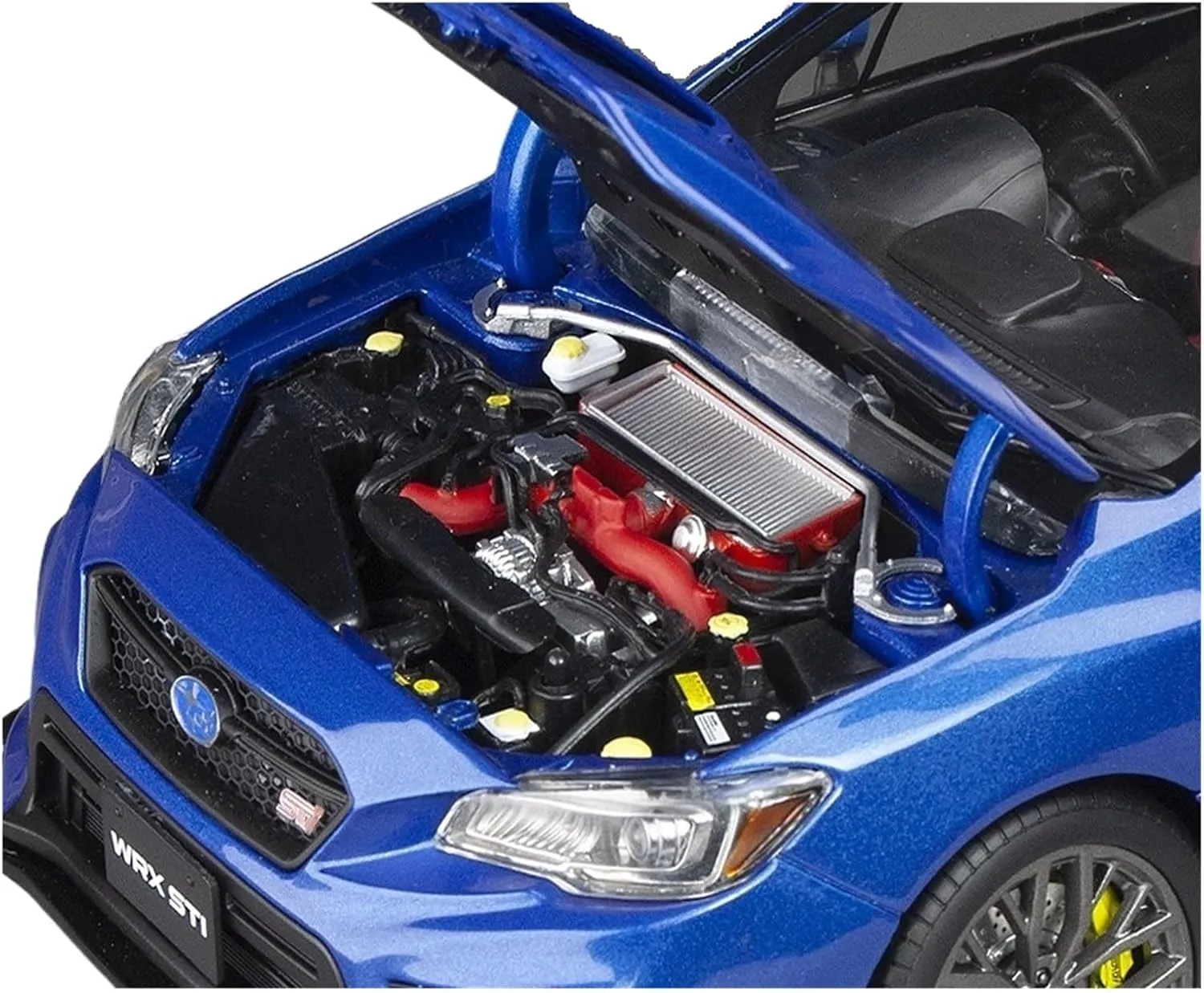 Resin Car Models Kit 1 18 Fit for Subaru WRX Sti 2018 Edition Simulation Alloy Car Model Collectible Souvenir Decoration(Blue)