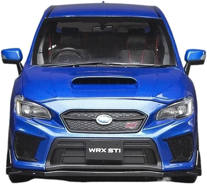 Resin Car Models Kit 1 18 Fit for Subaru WRX Sti 2018 Edition Simulation Alloy Car Model Collectible Souvenir Decoration(Blue)