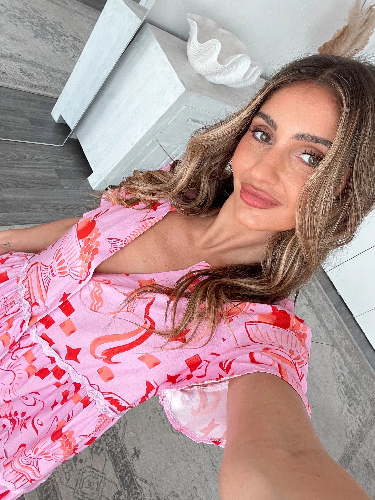 Reyanne Dress - Pink Print