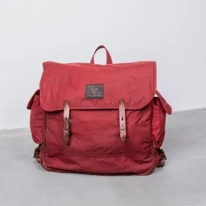 RRL Falcon Backpack Oil Cloth Red - Brown