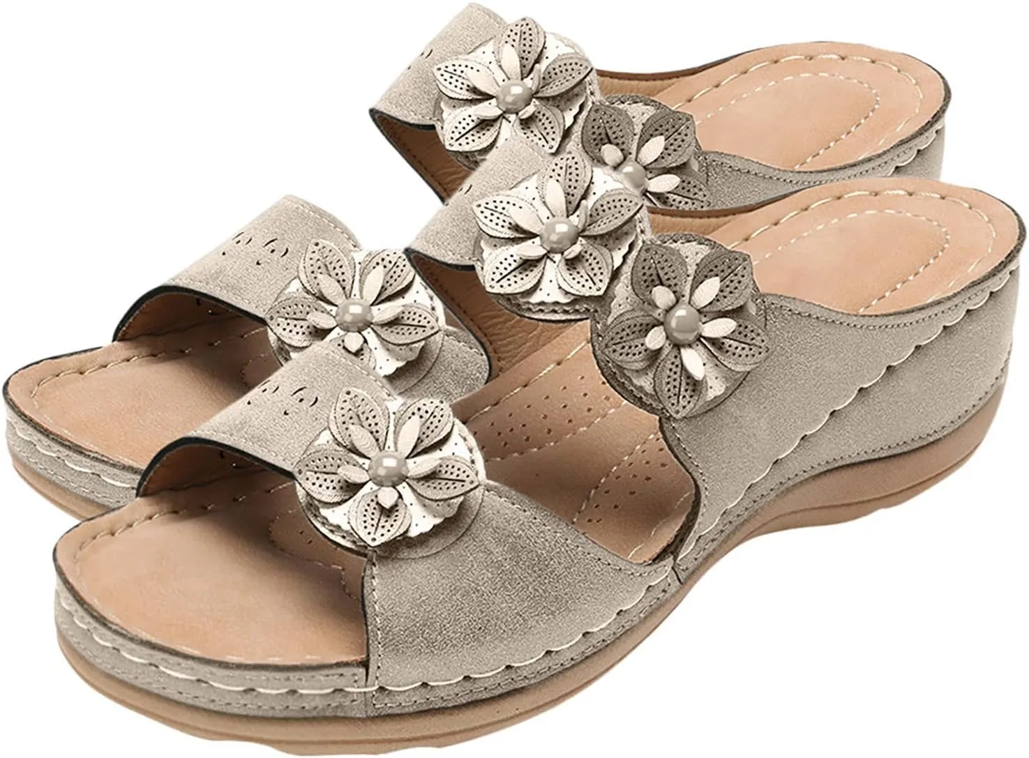 Sandals for Women Dressy Summer, Womens Sandals Orthopedic Open Toe Sandals Retro Anti Slip Comfy Breathable Shoes