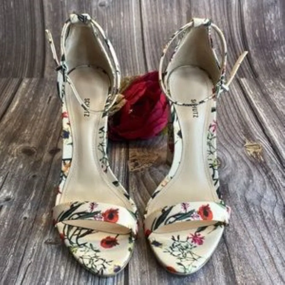 Schultz Jeannine Floral Canvas Sandals 7B